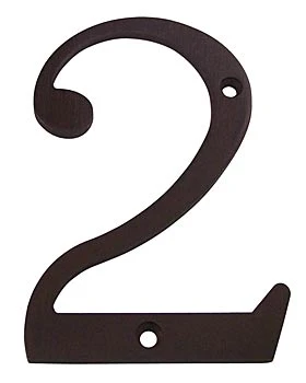 Deltana 6" (152mm) Solid Brass House Numbers - (Oil Rubbed Bronze) 3 Deltana 6" (152mm) Solid Brass House Numbers - (Oil Rubbed Bronze) - Image 3