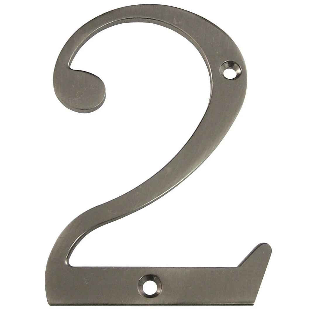 Deltana 4" (102mm) Solid Brass House Numbers - (Antique Nickel) 13 Deltana 4" (102mm) Solid Brass House Numbers - (Antique Nickel) - Image 13
