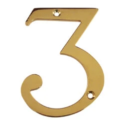 Deltana 6" (152mm) Solid Brass House Numbers - (PVD Polished Brass) 33 Deltana 6" (152mm) Solid Brass House Numbers - (PVD Polished Brass) -Amerock Sales Shop del rn4 3cr003 big