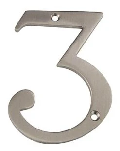 Deltana 6" (152mm) Solid Brass House Numbers - (Satin Nickel) -Amerock Sales Shop del rn4 3u15 huge