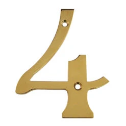 Deltana 6" (152mm) Solid Brass House Numbers - (PVD Polished Brass) 34 Deltana 6" (152mm) Solid Brass House Numbers - (PVD Polished Brass) -Amerock Sales Shop del rn4 4cr003 big