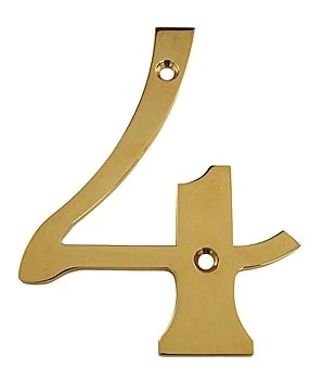 Deltana 6" (152mm) Solid Brass House Numbers - (PVD Polished Brass) 5 Deltana 6" (152mm) Solid Brass House Numbers - (PVD Polished Brass) - Image 5