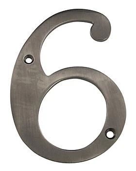 Deltana 6" (152mm) Solid Brass House Numbers - (Antique Nickel) 7 Deltana 6" (152mm) Solid Brass House Numbers - (Antique Nickel) - Image 7