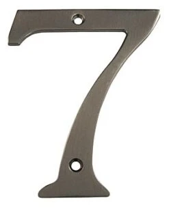 Deltana 4" (102mm) Solid Brass House Numbers - (Antique Nickel) 27 Deltana 4" (102mm) Solid Brass House Numbers - (Antique Nickel) -Amerock Sales Shop del rn4 7u15a huge
