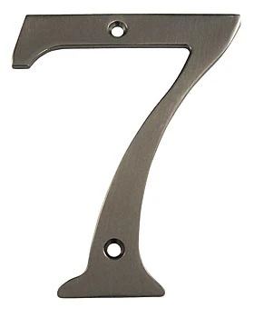 Deltana 4" (102mm) Solid Brass House Numbers - (Antique Nickel) 8 Deltana 4" (102mm) Solid Brass House Numbers - (Antique Nickel) - Image 8