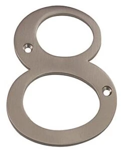 Deltana 6" (152mm) Solid Brass House Numbers - (Satin Nickel) -Amerock Sales Shop del rn4 8u15 huge