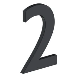 Deltana 4" (102mm) Modern B-Series House Numbers - (Flat Black) -Amerock Sales Shop del rnb 2u19 big