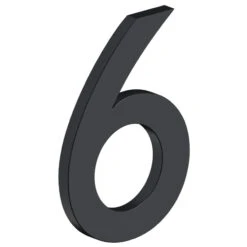 Deltana 4" (102mm) Modern B-Series House Numbers - (Flat Black) -Amerock Sales Shop del rnb 6u19 big