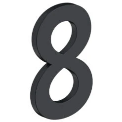 Deltana 4" (102mm) Modern B-Series House Numbers - (Flat Black) -Amerock Sales Shop del rnb 8u19 big