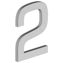 Deltana 4" (102mm) Modern E-Series House Numbers - (Satin Stainless Steel) -Amerock Sales Shop del rne 2u32d big 1