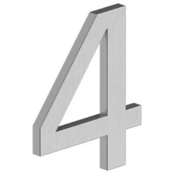 Deltana 4" (102mm) Modern E-Series House Numbers - (Satin Stainless Steel) -Amerock Sales Shop del rne 4u32d big