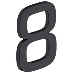 Deltana 4" (102mm) Modern E-Series House Numbers - (Flat Black) -Amerock Sales Shop del rne 8u19 big 1