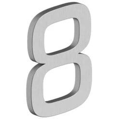 Deltana 4" (102mm) Modern E-Series House Numbers - (Satin Stainless Steel) -Amerock Sales Shop del rne 8u32d big 1