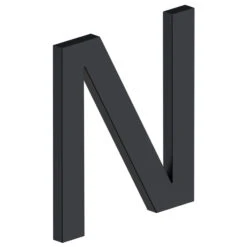 Deltana 4" (102mm) Modern E-Series House Letters - (Flat Black) -Amerock Sales Shop del rne nu19 big 1