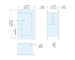 Sugatsune Stainless Steel Sliding Door Pull For 1-3/4in. Thick Door - (Satin Black) 7 Sugatsune Stainless Steel Sliding Door Pull For 1-3/4in. Thick Door - (Satin Black) -Amerock Sales Shop dsi 4253 45 spec big