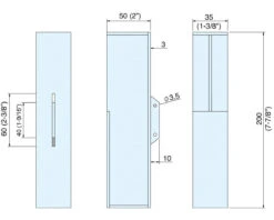 Sugatsune Stainless Steel 7-7/8" (200mm) Slim Sliding Door Pull For 1-3/8" (35mm) Thick Door - (Satin Stainless Steel) 13 Sugatsune Stainless Steel 7-7/8" (200mm) Slim Sliding Door Pull For 1-3/8" (35mm) Thick Door - (Satin Stainless Steel) -Amerock Sales Shop dsi 4254s 200 35 big