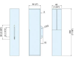 Sugatsune Stainless Steel 7-7/8" (200mm) Slim Sliding Door Pull For 1-3/4" (44mm) Thick Door - (Satin Stainless Steel) 13 Sugatsune Stainless Steel 7-7/8" (200mm) Slim Sliding Door Pull For 1-3/4" (44mm) Thick Door - (Satin Stainless Steel) -Amerock Sales Shop dsi 4254s 200 45 big