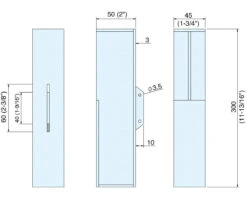 Sugatsune Stainless Steel 11-13/16" (300mm) Slim Sliding Door Pull For 1-3/4" (44mm) Thick Door - (Satin Stainless Steel) -Amerock Sales Shop dsi 4254s 300 45 big