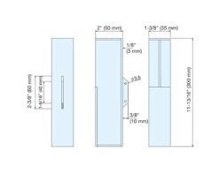 Sugatsune Stainless Steel 11-13/16" (300mm) Slim Sliding Door Pull For 1-3/8" (35mm) Thick Door - (Satin Black) -Amerock Sales Shop dsi 4254s300 35 spec big