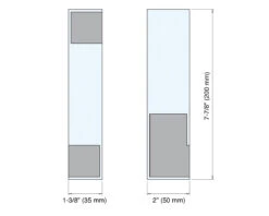 Sugatsune Stainless Steel 7-7/8" (200mm) Sliding Door Pull For 1-3/8" (35mm) Thick Door - (Satin Stainless Steel) -Amerock Sales Shop dsi 4257 35 spec big