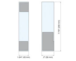 Sugatsune Stainless Steel 7-7/8" (200mm) Sliding Door Pull For 1-3/4" (44mm) Thick Door - (Satin Black) 7 Sugatsune Stainless Steel 7-7/8" (200mm) Sliding Door Pull For 1-3/4" (44mm) Thick Door - (Satin Black) -Amerock Sales Shop dsi 4257 45 spec big 1