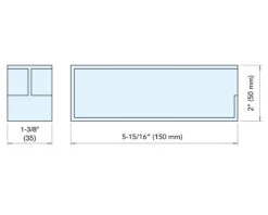 Sugatsune Stainless Steel 2" (51mm) Sliding Door Pull For 1-3/8" (35mm) Thick Door - (Satin Black) -Amerock Sales Shop dsi 4258 35 bl big