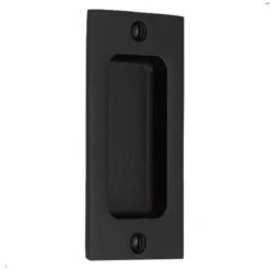 Emtek Sandcast Rustic Modern 4" (102mm) Rectangle Flush Pull - EACH -Amerock Sales Shop emt 220404 fb big 1