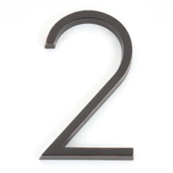 Emtek 7" (178mm) Modern House Numbers - (Oil Rubbed Bronze) -Amerock Sales Shop emt 2832 us10b digit 2 big 1
