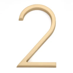 Emtek 7" (178mm) Modern House Numbers - (Satin Brass) -Amerock Sales Shop emt 2832 us4 digit 2 big 1