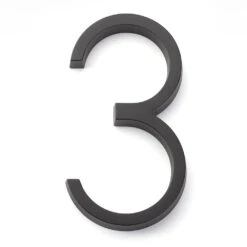 Emtek 7" (178mm) Modern House Numbers - (Flat Black) -Amerock Sales Shop emt 2833 us19 digit 3 big 1