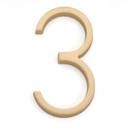 Emtek 7" (178mm) Modern House Numbers - (Satin Brass) -Amerock Sales Shop emt 2833 us4 digit 3 big