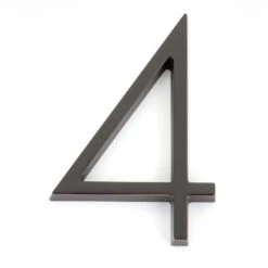 Emtek 7" (178mm) Modern House Numbers - (Oil Rubbed Bronze) -Amerock Sales Shop emt 2834 us10b digit 4 big