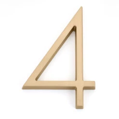 Emtek 7" (178mm) Modern House Numbers - (Satin Brass) -Amerock Sales Shop emt 2834 us4 digit 4 big