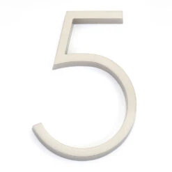 Emtek 7" (178mm) Modern House Numbers - (Satin Nickel) -Amerock Sales Shop emt 2835 us15 digit 5 big 1