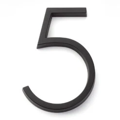 Emtek 7" (178mm) Modern House Numbers - (Flat Black) -Amerock Sales Shop emt 2835 us19 digit 5 big 1