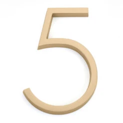 Emtek 7" (178mm) Modern House Numbers - (Satin Brass) -Amerock Sales Shop emt 2835 us4 digit 5 big