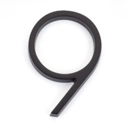 Emtek 7" (178mm) Modern House Numbers - (Flat Black) -Amerock Sales Shop emt 2839 us19 digit 9 big