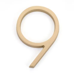Emtek 7" (178mm) Modern House Numbers - (Satin Brass) -Amerock Sales Shop emt 2839 us4 digit 9 big