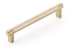 Emtek Select 6" (152mm) Center-to-Center Knurled Cabinet Pull (Satin Brass)
