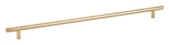 Emtek Solid Brass 16" (406mm) Center-to-Center Cabinet Bar Pull - 18-1/2" (470mm) Overall Length (Unlacquered Brass)