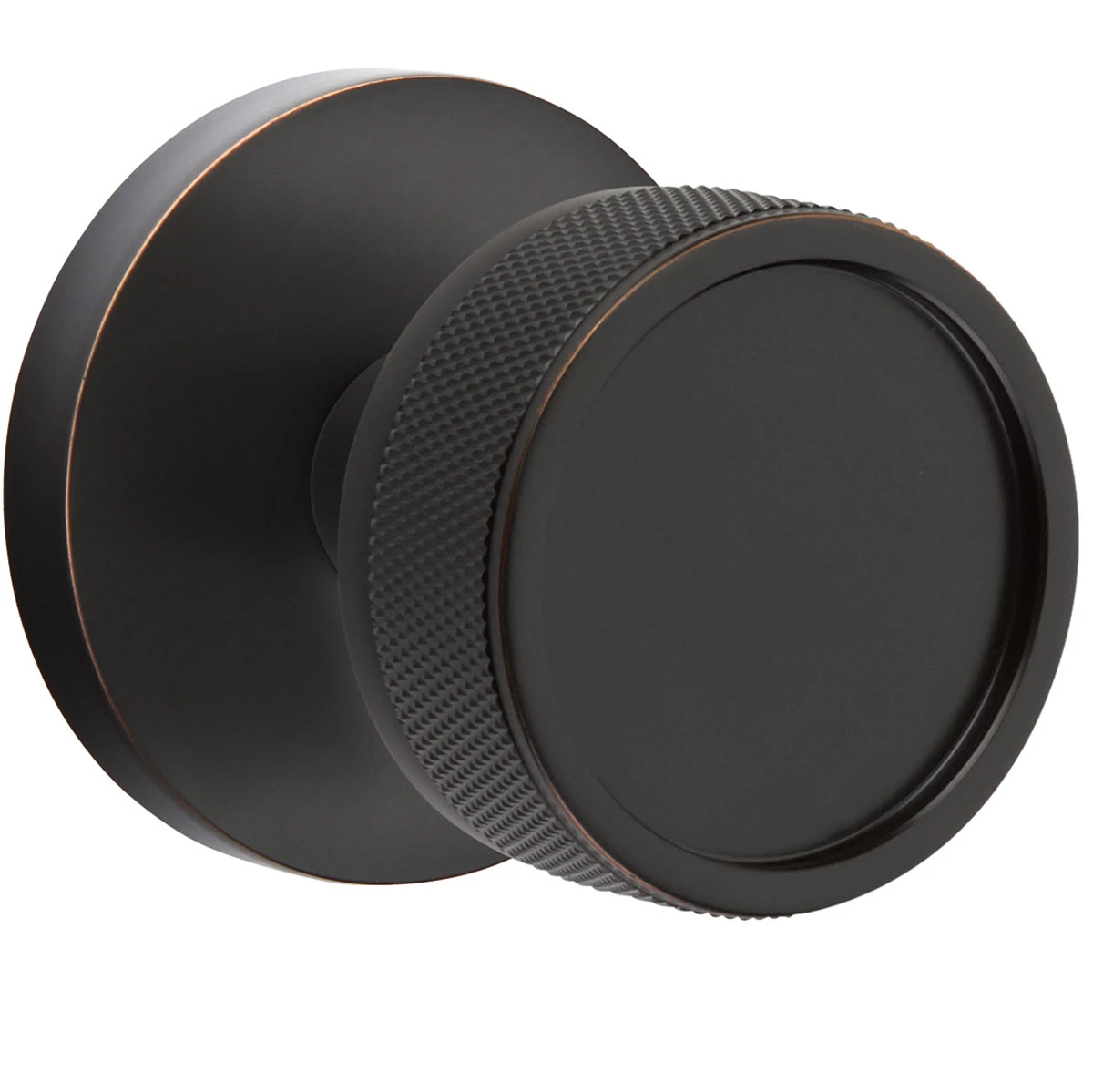 Emtek Select Conical Knurled Door Knobset W/Disk Rosette 18 Emtek Select Conical Knurled Door Knobset W/Disk Rosette - Image 18