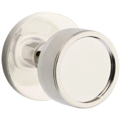 Emtek Select Conical Knurled Door Knobset W/Disk Rosette 24 Emtek Select Conical Knurled Door Knobset W/Disk Rosette -Amerock Sales Shop emt cc disk knurled us14 big