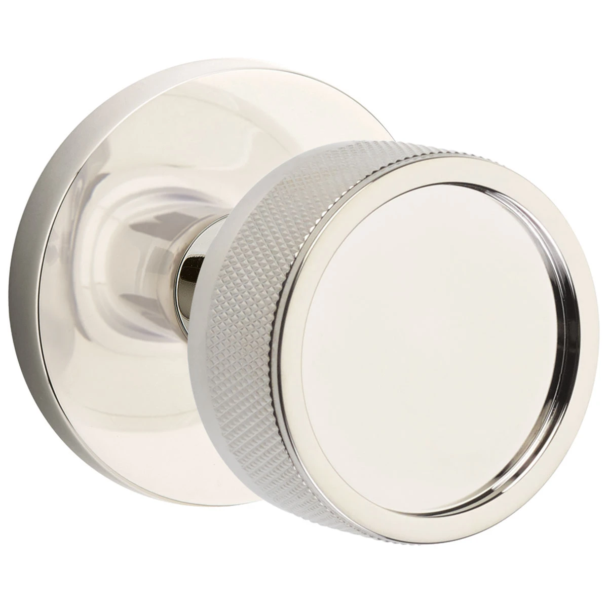 Emtek Select Conical Knurled Door Knobset W/Disk Rosette 5 Emtek Select Conical Knurled Door Knobset W/Disk Rosette - Image 5