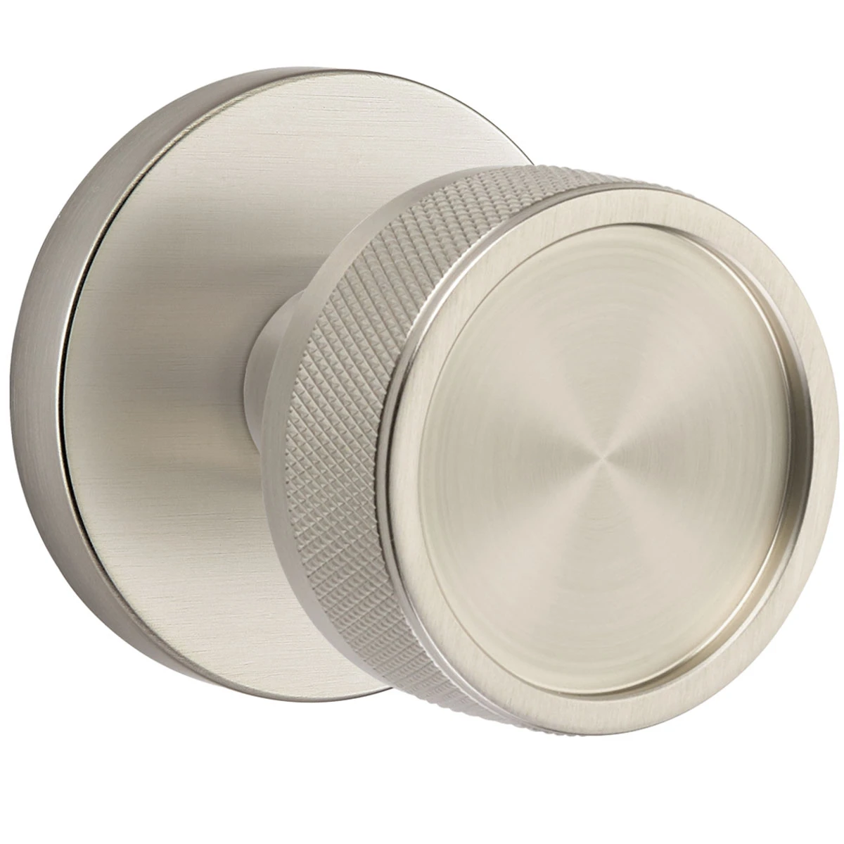 Emtek Select Conical Knurled Door Knobset W/Disk Rosette 8 Emtek Select Conical Knurled Door Knobset W/Disk Rosette - Image 8