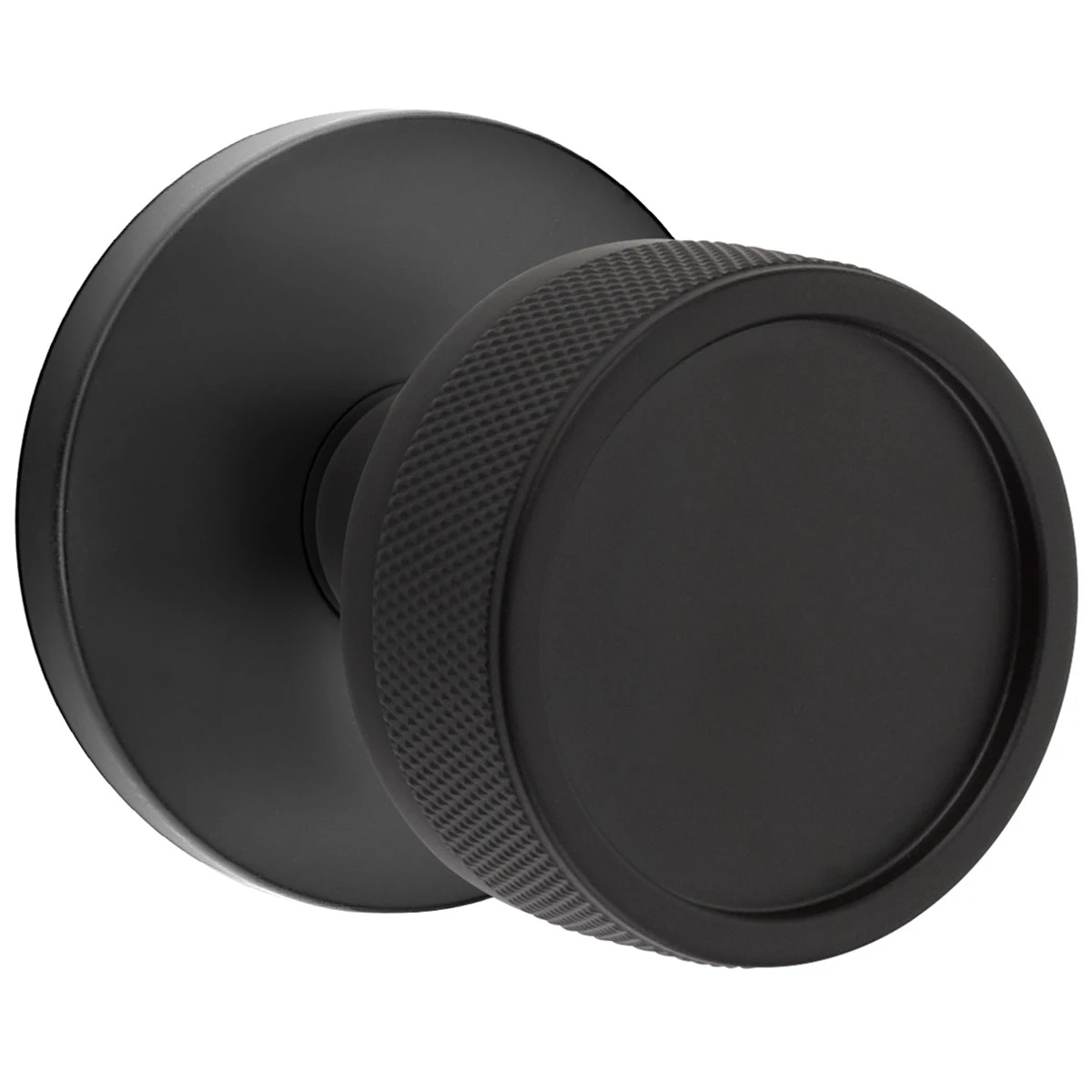 Emtek Select Conical Knurled Door Knobset W/Disk Rosette 9 Emtek Select Conical Knurled Door Knobset W/Disk Rosette - Image 9