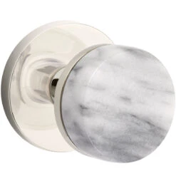 Emtek Select Conical White Marble Door Knobset W/Disk Rosette -Amerock Sales Shop emt cc disk marble us14 big 3