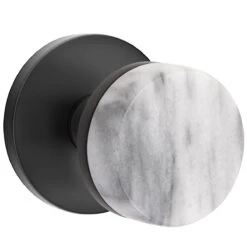 Emtek Select Conical White Marble Door Knobset W/Disk Rosette -Amerock Sales Shop emt cc disk marble us19 big