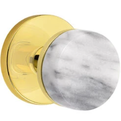 Emtek Select Conical White Marble Door Knobset W/Disk Rosette -Amerock Sales Shop emt cc disk marble us3nl big 1