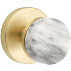 Emtek Select Conical White Marble Door Knobset W/Disk Rosette -Amerock Sales Shop emt cc disk marble us4 big 3