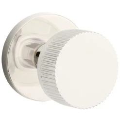 Emtek Select Conical Straight Knurled Door Knobset W/Disk Rosette -Amerock Sales Shop emt cc disk straight us14 big 2